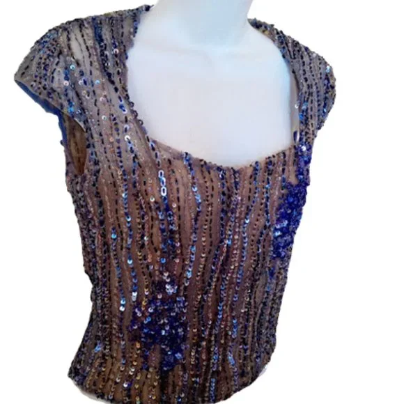 HOST PICK Spectacular Blue 3 piece Skirt Set Size 10 - Picture 4 of 8